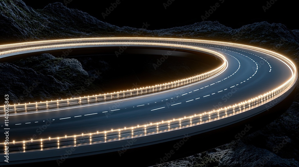 Poster a swirling data stream emits vibrant yellow and orange light while creating a mesmerizing effect wit