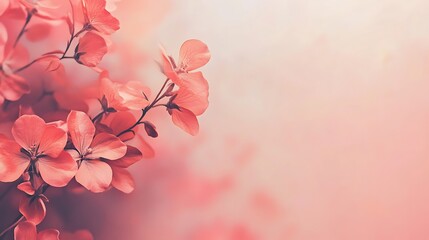 Fototapeta premium Delicate Coral Blossoms Softly Blooming in Spring