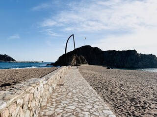 View of Sa Palomera Island in the Mediterranean Sea, off the Coast of Blanes.