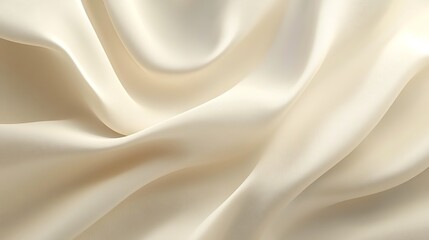 Fototapeta premium Creamy Beige Fabric Draped in Soft Waves