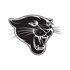 Black panther head Vector art