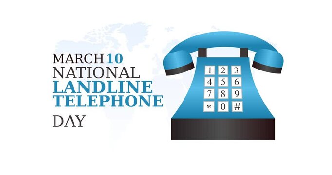 landline telephone day motion video, ideal for landline telephone day celebration
