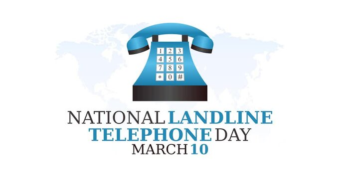 landline telephone day motion video, ideal for landline telephone day celebration