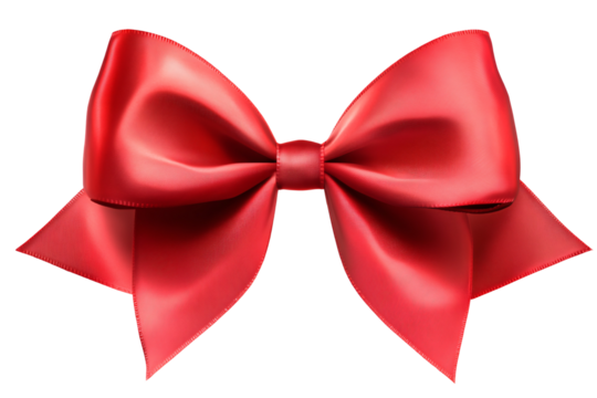 a red bow with a bow
