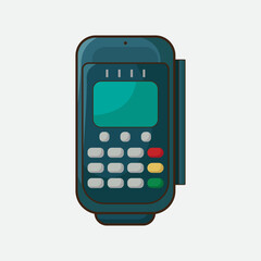 Vector illustration of card swipe tool. payment tool concept.