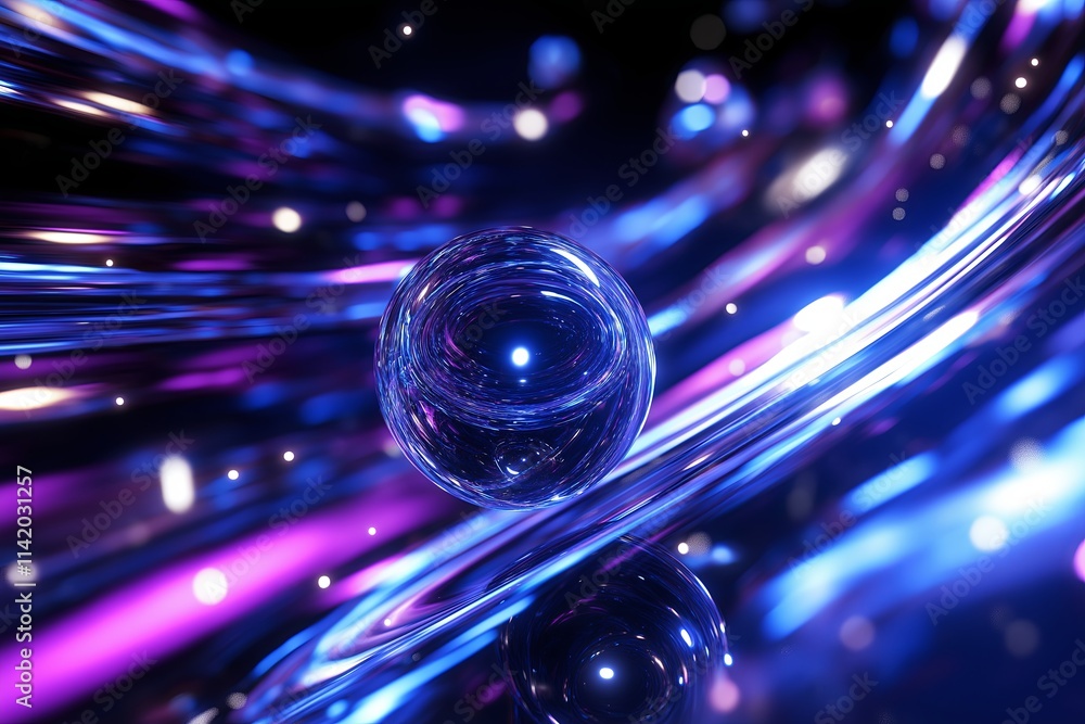 Poster a galactic scene with planets aligned against a backdrop of swirling galaxies