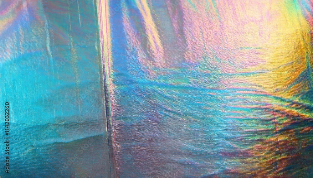 Poster vibrant iridescent texture background. abstract holographic surface with multicolor reflections in b