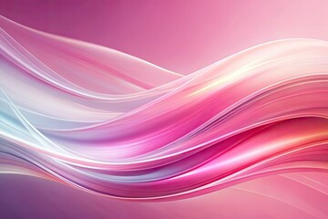 Modern art graphic: flowing abstract pink curves on a soft pink background. Ideal design resource.