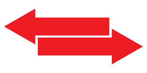 Direction arrows for transfer icon set, sync, migration data. Transfer arrows outline icon. linear style sign for mobile concept and web design. Left right arrows simple line vector icon. Symbol, logo