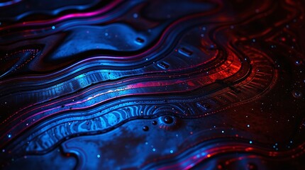 Abstract Futuristic Neon Light Waves and Digital Network Backgrounds
