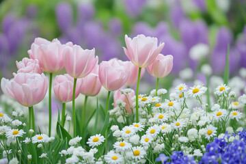 Obraz premium 春の花壇のイメージ