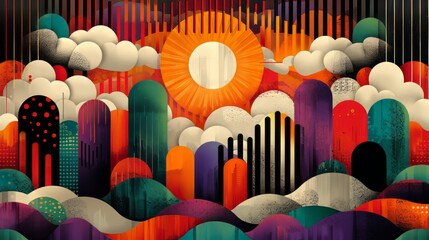 Obraz premium This image features an abstract design with vibrant colors.