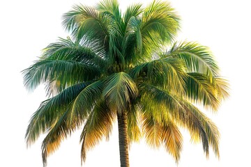 Obraz premium Coconut tree isolated on white background.