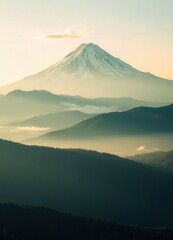 Mount Fuji Sunrise Landscape
