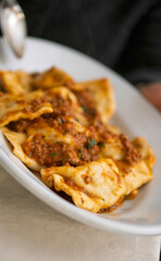 ravioli beef meat tomato sauce fresh cooking appetizer meal food snack on the table