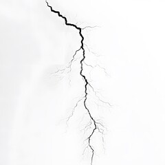 A lightning bolt crackling with energy, pulsing against a white backdrop