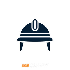 This image depicts a simple, stylized graphic of a safety helmet, commonly associated with construction or industrial work, highlighting safety and protection.