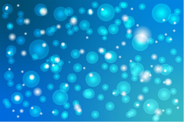 Teal blue background with bubbles and bokkeh
