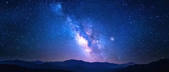 A beautiful night sky with a large star in the middle