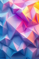 Obraz premium Colorful abstract geometric shapes creating a vibrant three-dimensional effect.