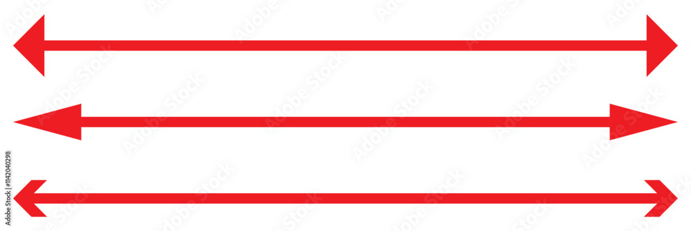 Poster double arrow icon set . two side arrows icon vector. black long dual arrow icon vector. simple dual 