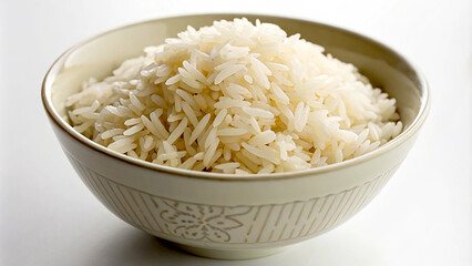 Perfectly Cooked Rice Neatly Presented in a Simple Bowl