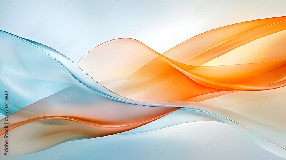 Poster soft environment of flowing waves colorful abstract light patterns in digital art
