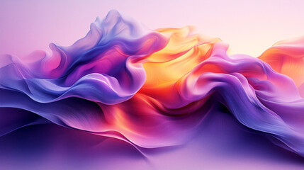 Fototapeta premium A vibrant, abstract image of flowing, colorful waves