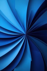 Vibrant blue paper swirl creating a dynamic, artistic texture that captivates with its depth and movement.
