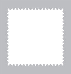 postage stamp vector on a background, vector illustration, postage stamp border set vectors, blank postage stamp in flat design.
