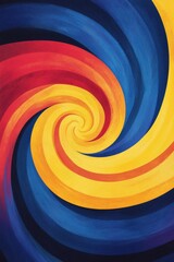 Fototapeta premium A vibrant swirl of colors in red, yellow, and blue creates a dynamic and eye-catching abstract design.