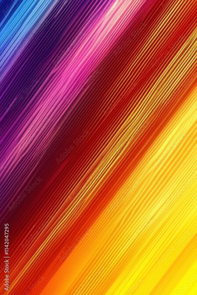 Poster a vibrant gradient of colors transitioning from deep purple to bright yellow, creating a dynamic vis