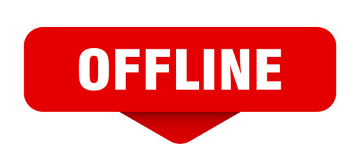 OFFLINE banner, button, sticker, sign	