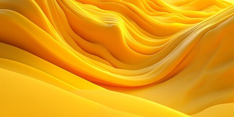 Obraz premium Abstract yellow flowing fabric texture background.
