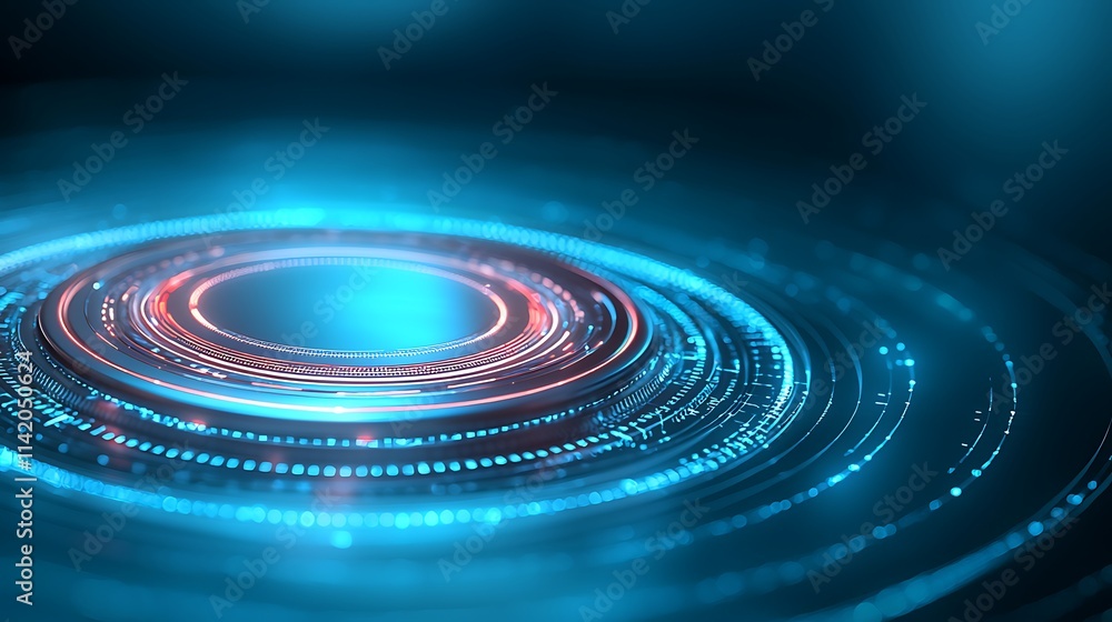 Aufkleber dynamic digital waves virtual space abstract visual futuristic environment close-up perspective