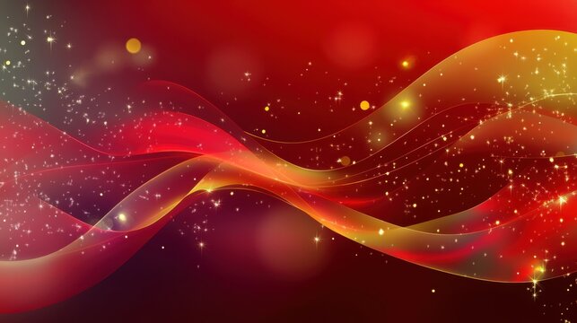 New Year's theme against a red background