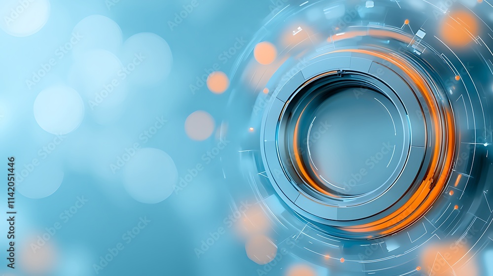 Aufkleber futuristic graphic artwork dynamic technology interface design in digital spaces