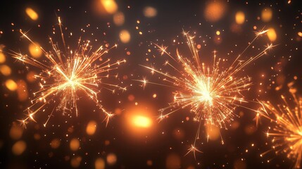 Naklejka premium Fireworks set of icons, symbols. Celebration, winner, New year party, anniversary poster and banner design. Chinese new year abstract background. Vector illustration