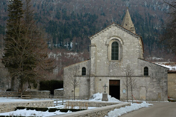 Abbaye de Léoncel, Parc naturel régional du Vercors, 38, Isere, Region Rhone Alpes, France