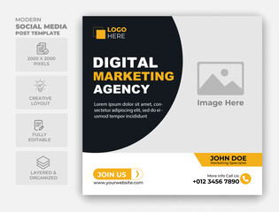 Digital marketing agency and corporate social media post template