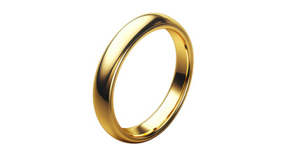 Golden ring, transparent background