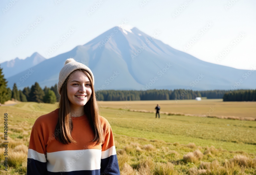 Poster person in the mountains