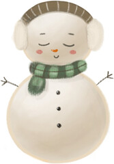 초록 목도리 눈사람