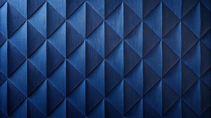 Obraz premium Luxurious designer paper background in deep navy blue with a smooth, shadowed texture. This dark, minimalist surface features elegant folds and geometric lines, creating a rich 