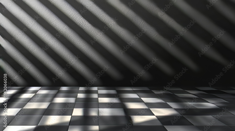 Poster realistic floor shadow box isolated on transparent background. light black shade edge falling floor 