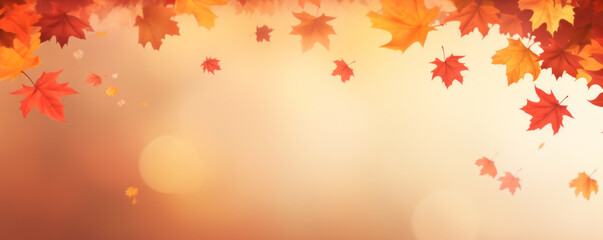 Golden Autumn Leaves Falling