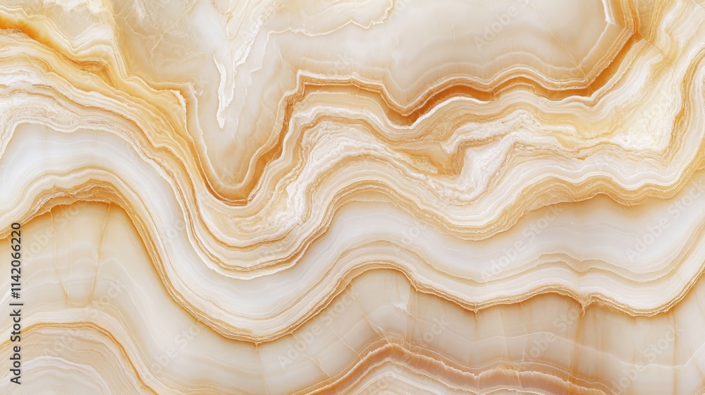 Aufkleber abstract marble texture in warm tones with flowing patterns