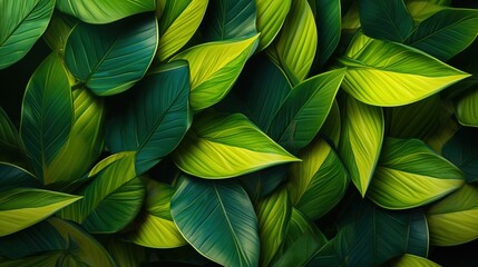 Fototapeta premium Green Leaves Background Texture