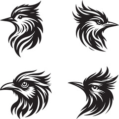 bird head silhouette vector illustration