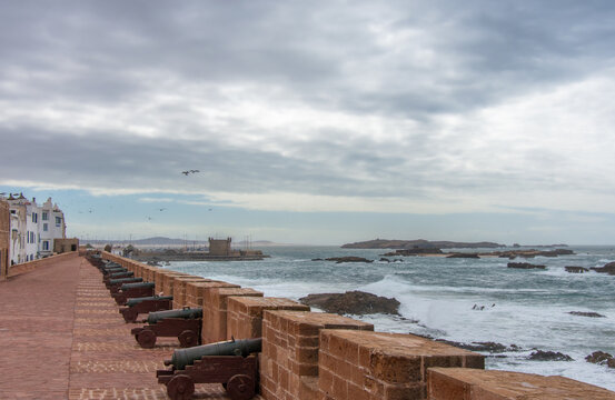 Canon of the historic fortress of the city of Essaouira in Morocco